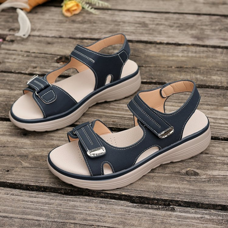 Damen verstellbare Sandalen mit Komfort-Fußbett und stabiler Sohle Drune