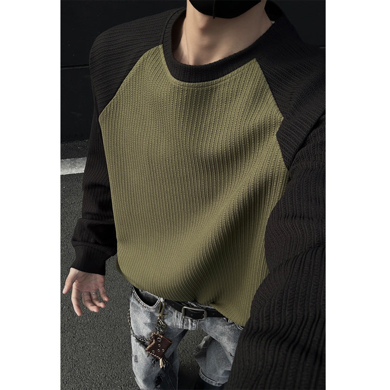 Herren Sportlicher Raglan-Pullover mit Struktur Drune