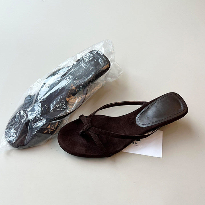 Damen modische Zehentrenner mit elegantem Riemchendesign Drune