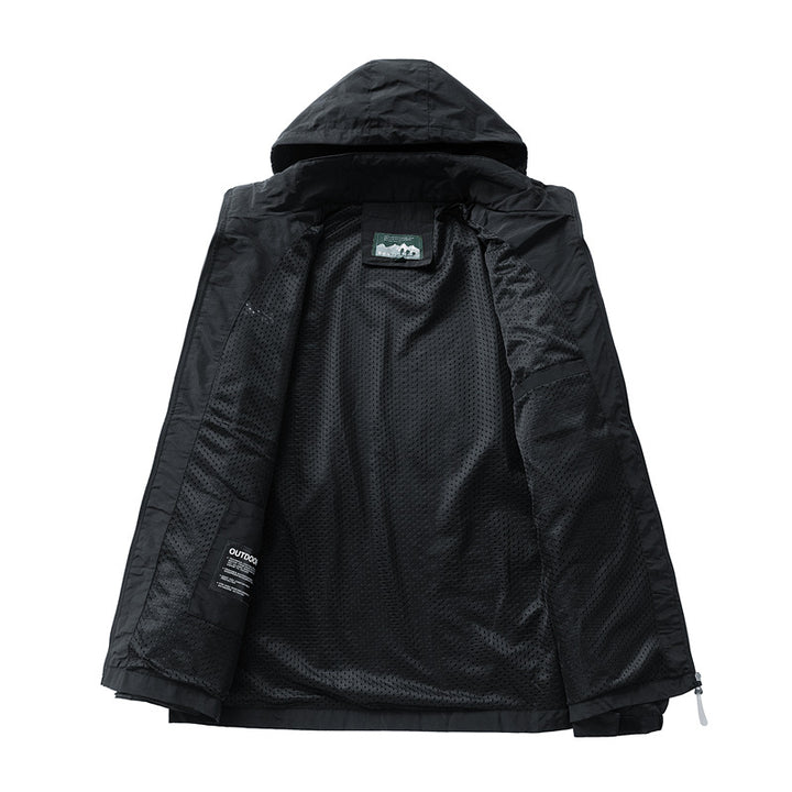 Herren Outdoor-Jacke mit Kapuze und praktischen Taschen Drune