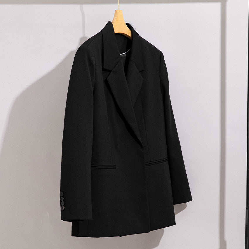 Damen Longline-Blazer mit verdeckter Knopfleiste und schmaler Silhouette Drune