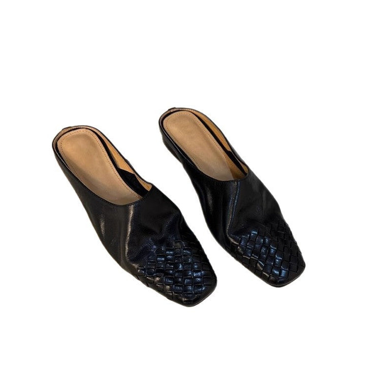 Damen Mules mit geflochtenem Design und bequemer Sohle Drune