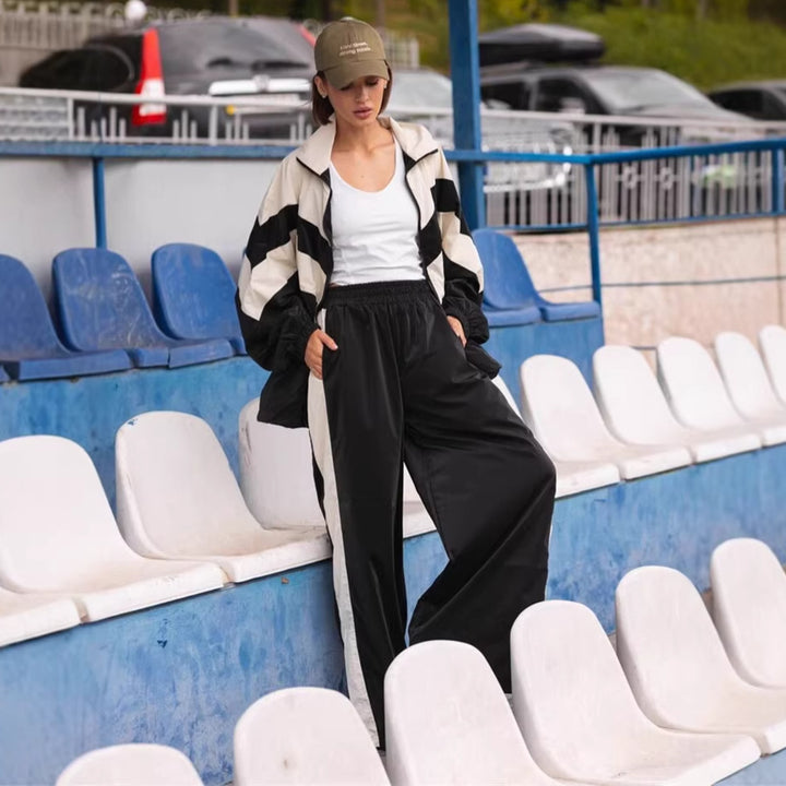 Damen Sportjacke und passende Hose mit farblich abgestimmtem Design Drune