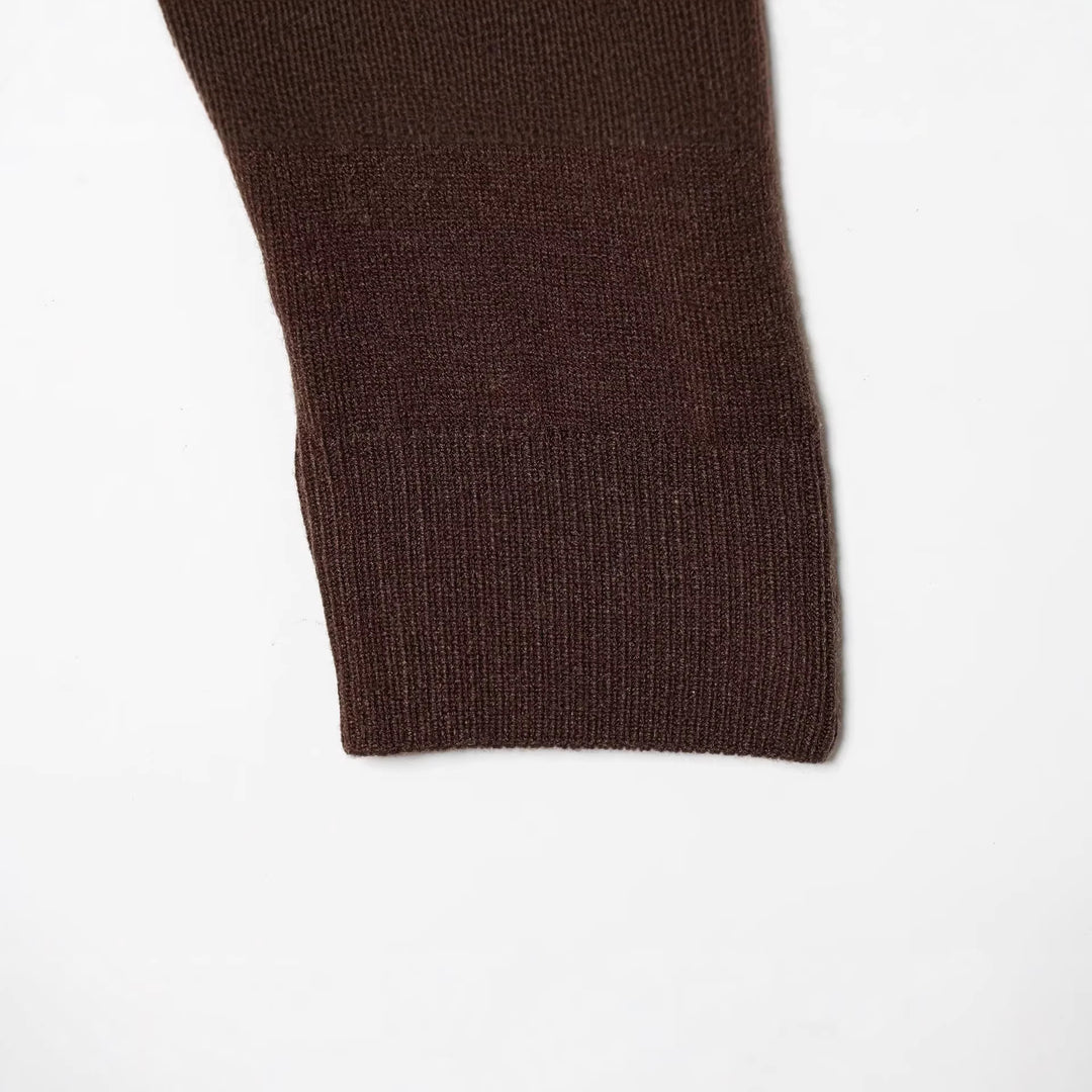 Damen Kurze Feinstrick-Cardigan mit Rundhals, Brusttasche und Rippbündchen Drune