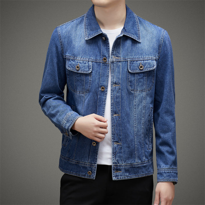 Herren Jeansjacke mit funktionalen Taschen und klassischem Schnitt Drune