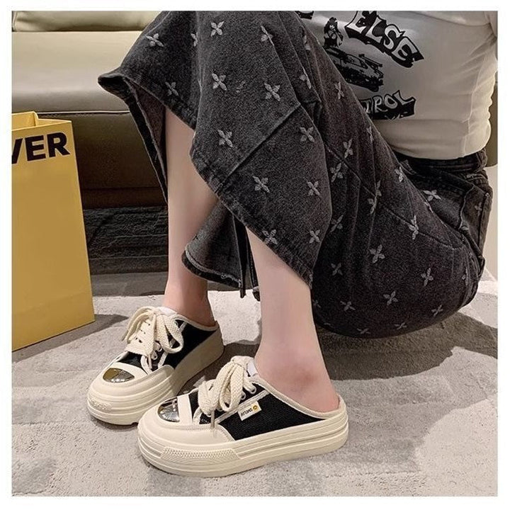 Damen modische Slip-On Sneakers mit dämpfender Sohle und luftiger Mesh-Oberfläche Drune