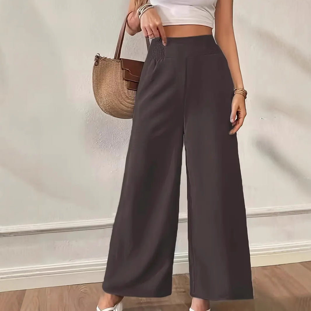 Damen Weite Sommerhose mit elastischem Bund und Taschen Drune