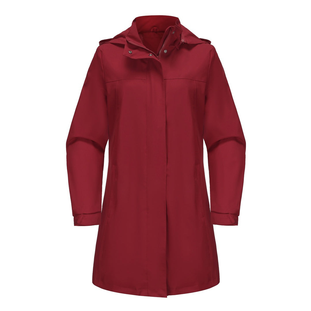 Drune | Lange Wasserdichte Regenjacke Mit Kapuze Für Damen