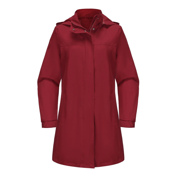 Drune | Lange Wasserdichte Regenjacke Mit Kapuze Für Damen