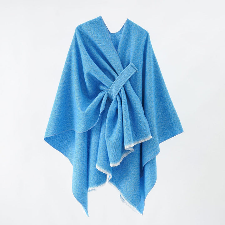 Damen Luxuriöser Oversize Poncho aus hochwertigem Mischgewebe Drune