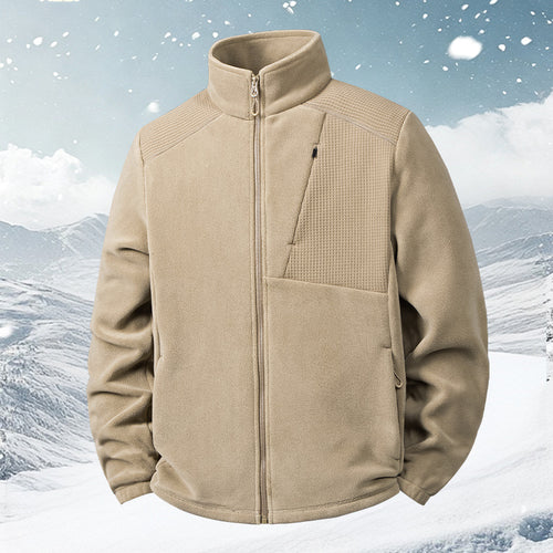 Herren Fleecejacke mit Stehkragen und verstärkten Schulterpaneelen Drune