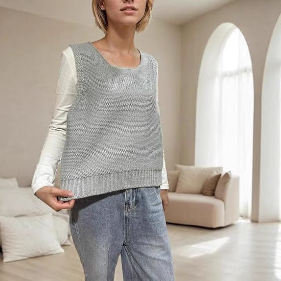 Damen Strickweste mit Schleifendetails Drune