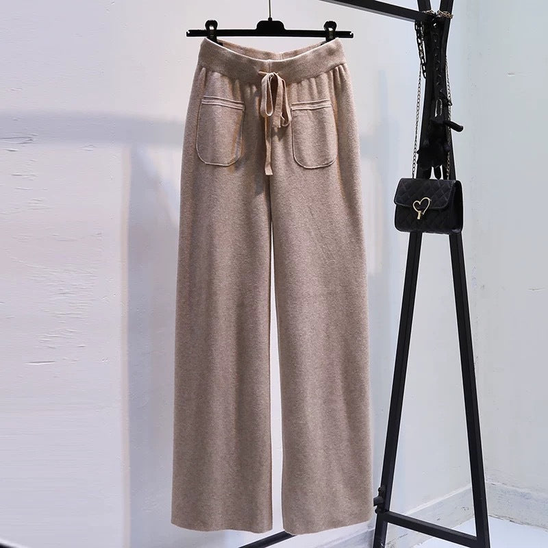 Damen Weite Jersey-Hose mit elastischem Bund und praktischen Taschen Drune