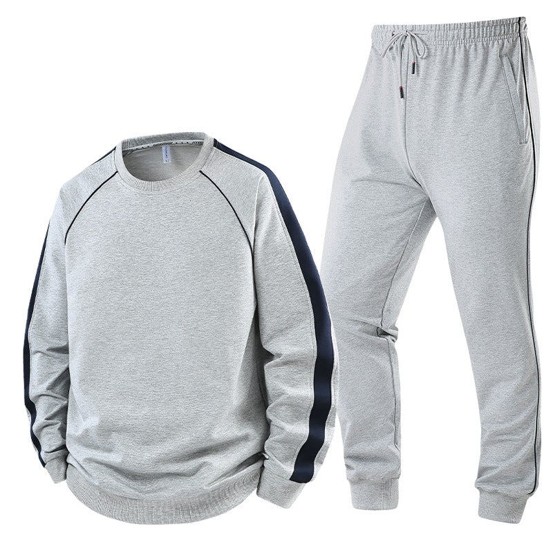 Herren Freizeit-Trainingsanzug-Set aus weichem Jersey mit Raglanärmeln & elastischem Kordelbund Drune