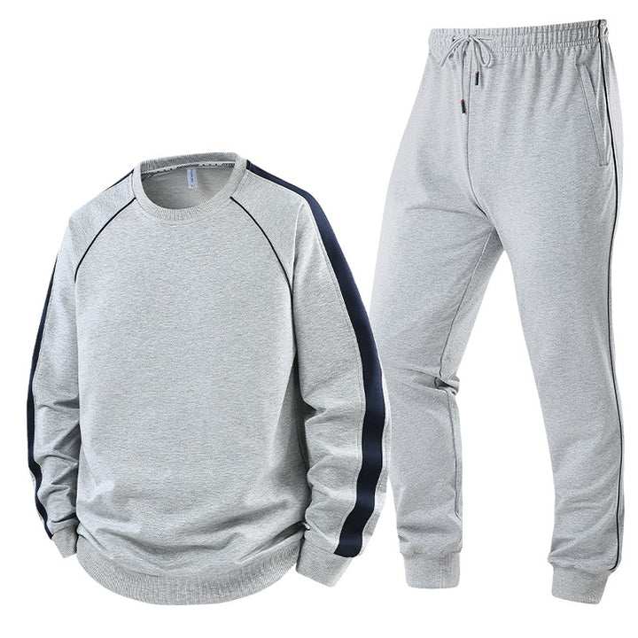Herren Freizeit-Trainingsanzug-Set aus weichem Jersey mit Raglanärmeln & elastischem Kordelbund Drune