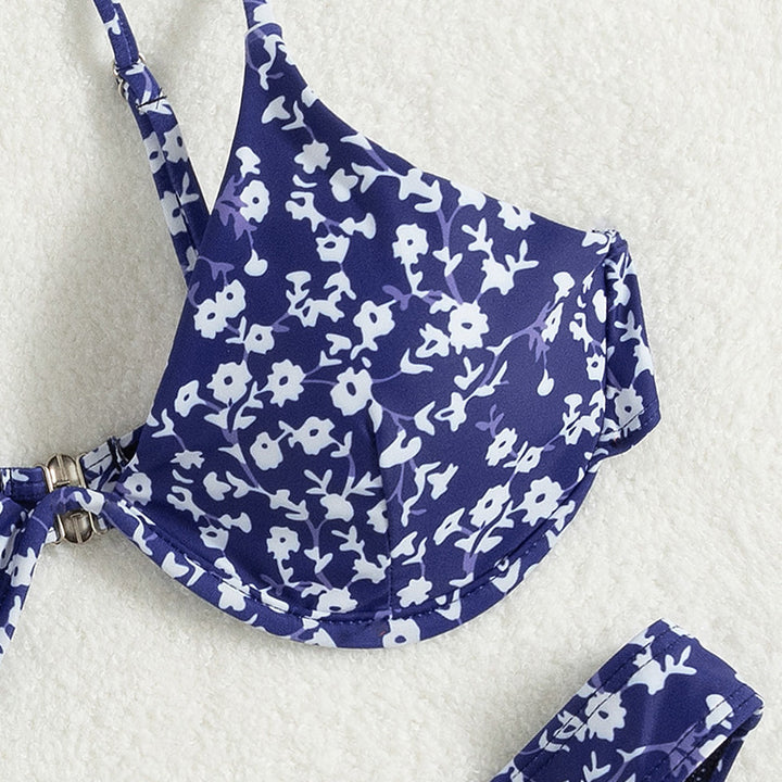 Damen Triangel-Bikini mit floralem Design und komfortabler Passform Drune