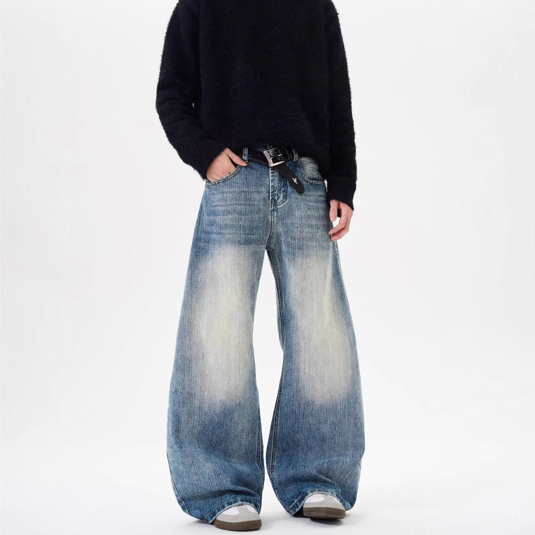 Herren Hochgeschnittene Weitgeschnittene Jeans Drune