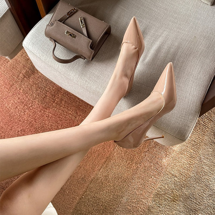 Damen Elegante Lackpumps mit spitz zulaufendem Stiletto-Absatz und gepolsterter Innensohle Drune