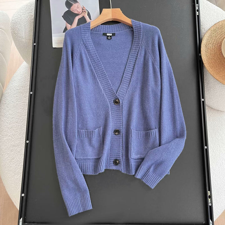 Damen Elegante Strickjacke mit praktischen Taschen Drune