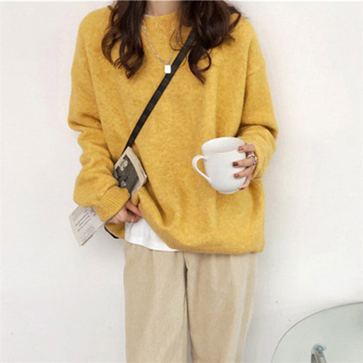 Damen lässiger Pullover im Oversized-Stil Drune