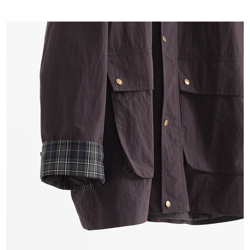 Damen Urbane Utility-Jacke mit hohem Kragen Drune