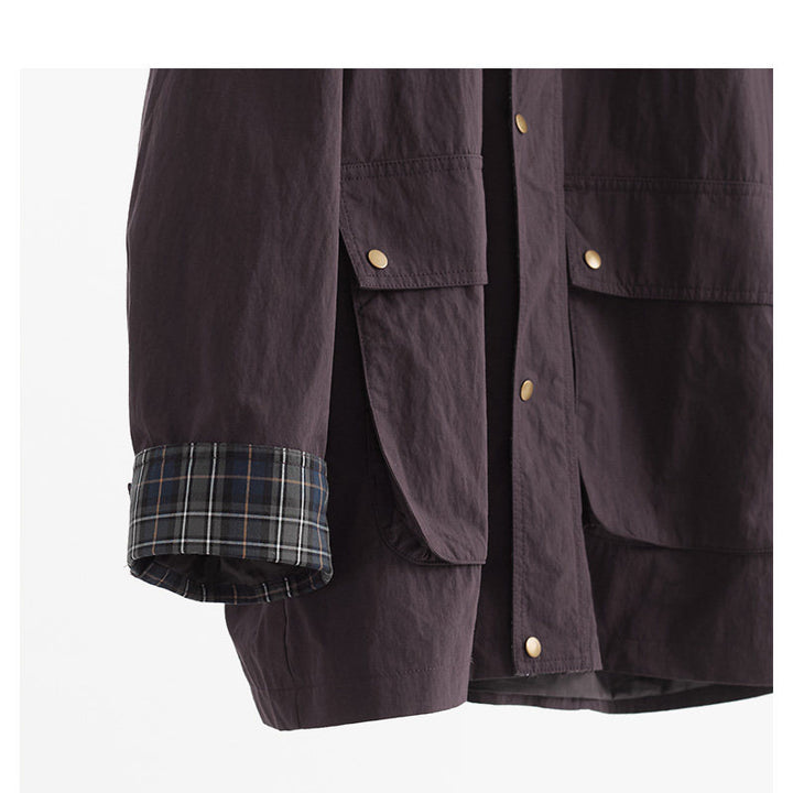 Damen Urbane Utility-Jacke mit hohem Kragen Drune