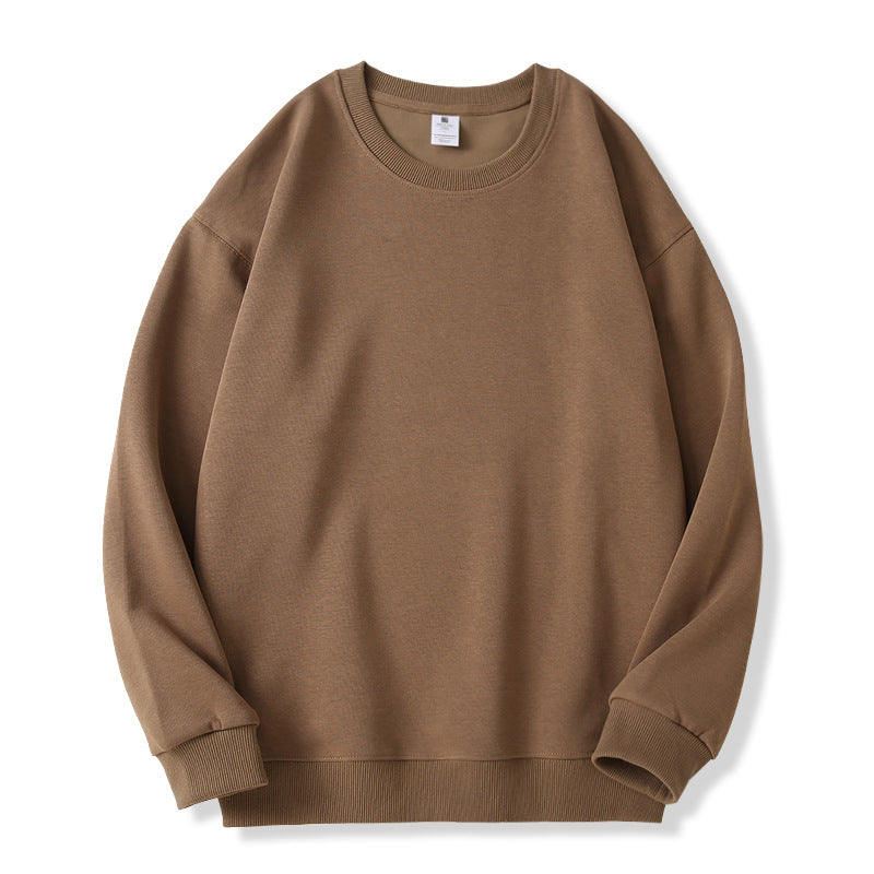 Unisex Oversize Rundhals-Sweatshirt aus Baumwollmischung mit gerippten Bündchen Drune
