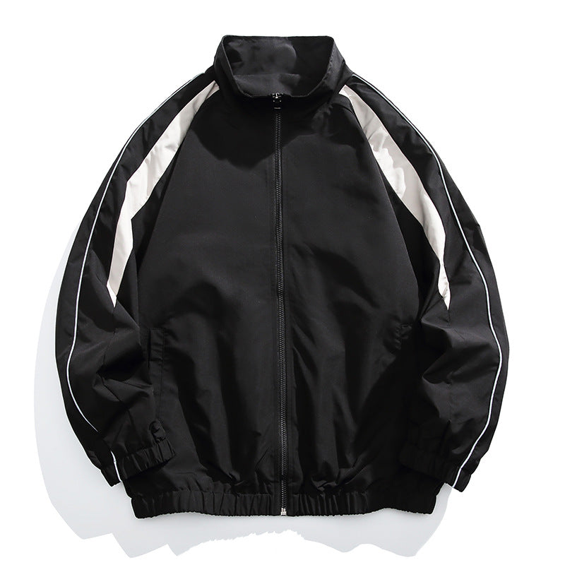 Herren Sportliche Trainingsjacke mit hohem Kragen Drune