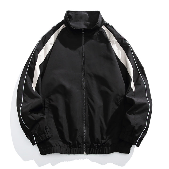 Herren Sportliche Trainingsjacke mit hohem Kragen Drune
