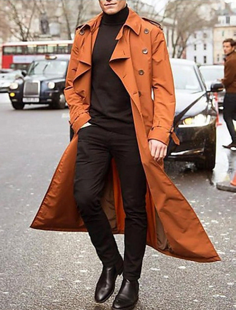 Herren klassischer Trenchcoat Drune
