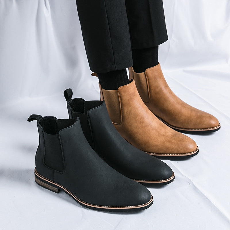 Damen Elegante Chelsea-Boots aus hochwertigem Kunstleder mit flexiblem Gummizug Drune