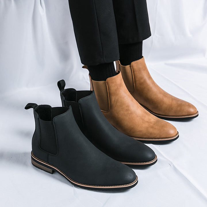Damen Elegante Chelsea-Boots aus hochwertigem Kunstleder mit flexiblem Gummizug Drune