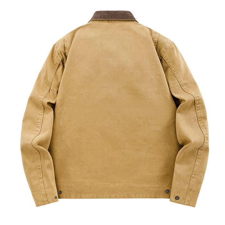 Herren Modische Freizeitjacke mit hoch afgeslotenem Kragen Drune