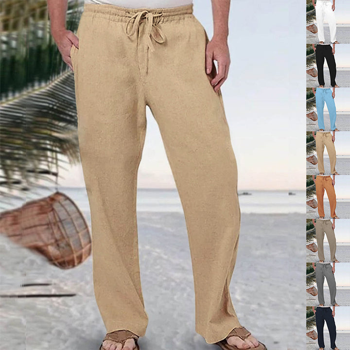 Herren nan weiche Loungehose aus Baumwolljersey mit elastischem Tunnelzugbund und seitlichen Eingrifftaschen Drune