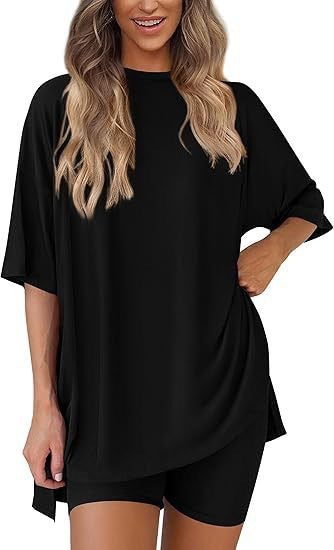 Damen lässiges Oversized T-Shirt Drune