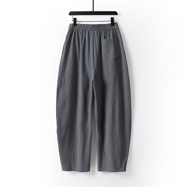 Damen Hochgeschnittene Culotte-Hose mit Bundfalten und elastischem Taillenbund Drune