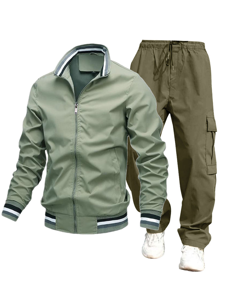Herren Sportliche Jacke und Cargo-Hosen Drune