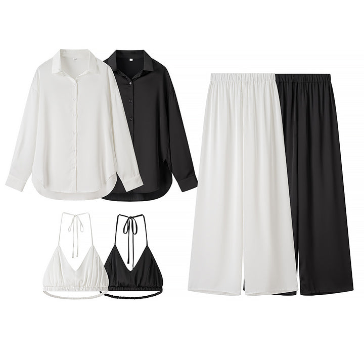 Femme Satin Zweiteiliges Schlafanzug-Set Drune