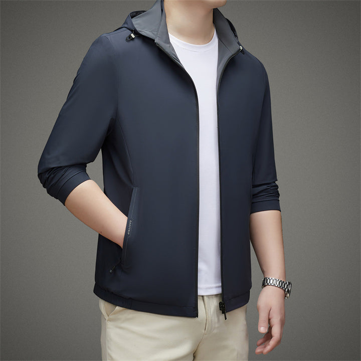 Herren leichte Allround-Jacke mit praktischem Kapuzendesign und atmungsaktiven Eigenschaften Drune