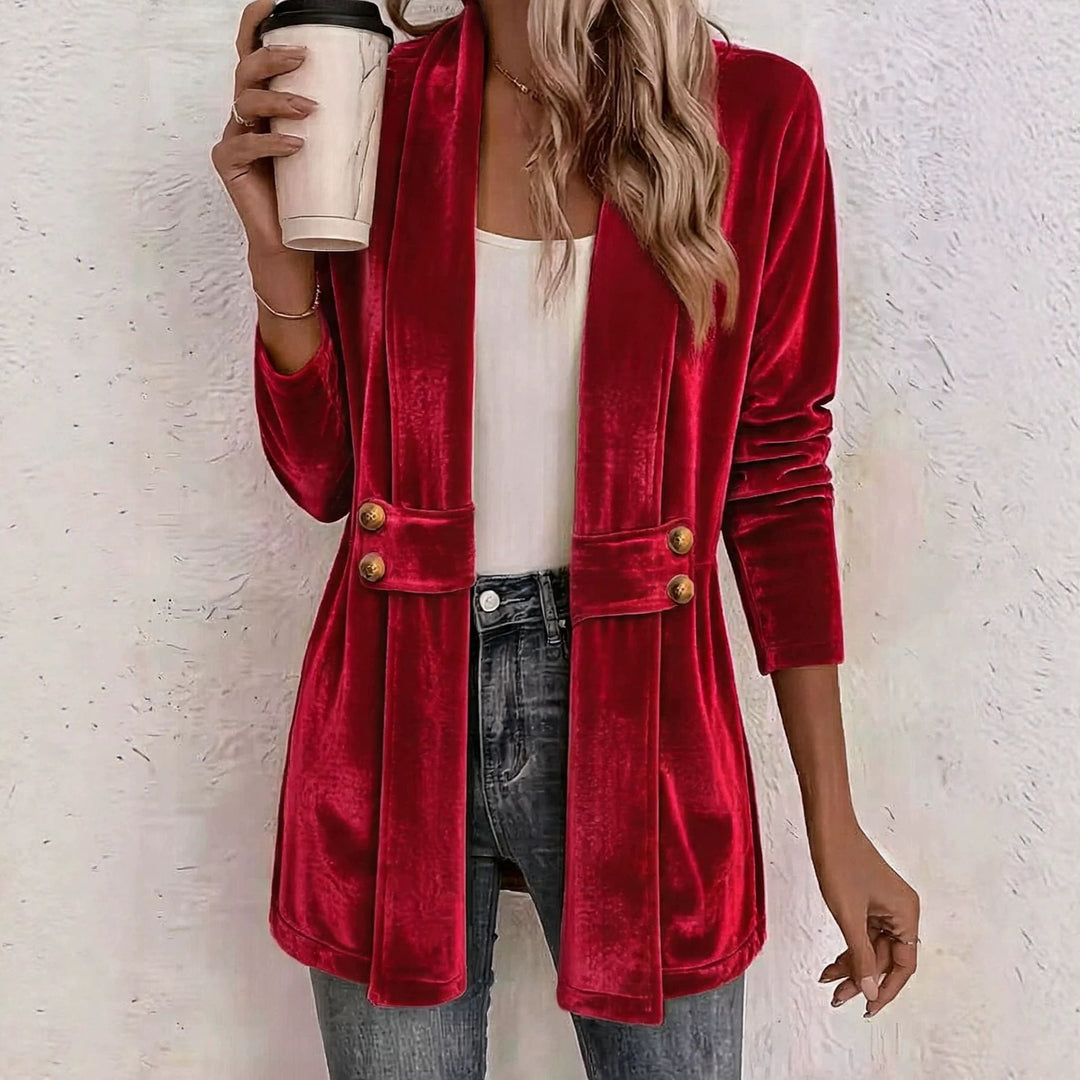 Damen Eleganter Velvet-Blazer Drune