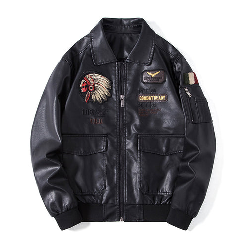 Herren Modische Bomberjacke mit bestickten Details Drune