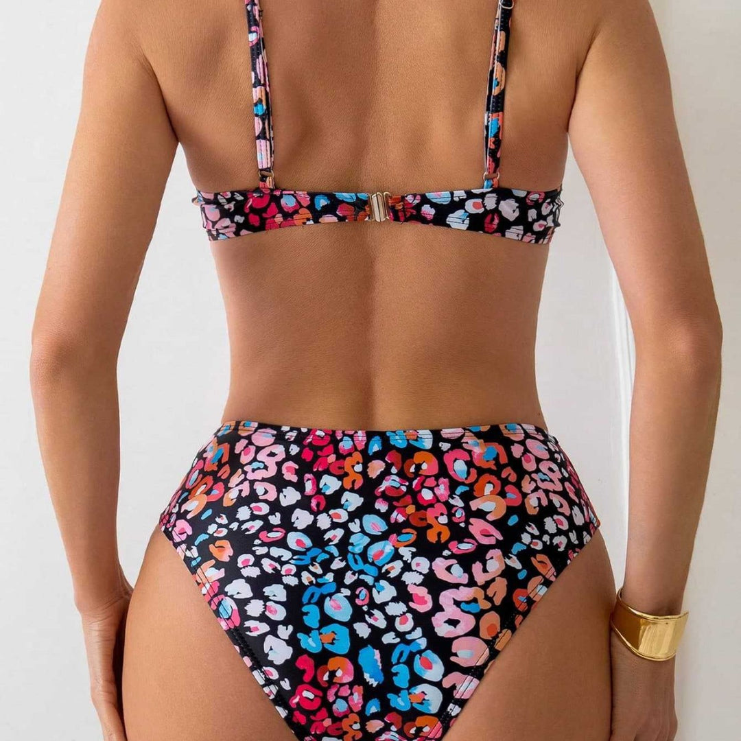 Damen Bikini-Set mit tierischem Mustermix Drune