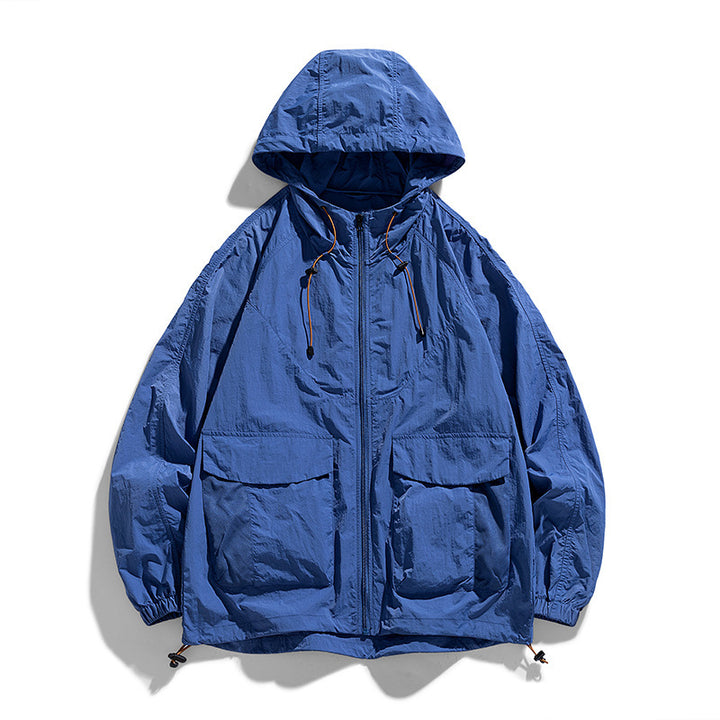Damen Leichte Outdoor-Jacke mit Kapuze und Taschen Drune