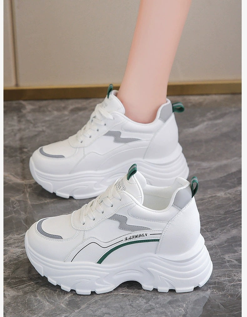 Damen Chunky Sneakers mit atmungsaktivem Obermaterial und dämpfender Laufsohle Drune