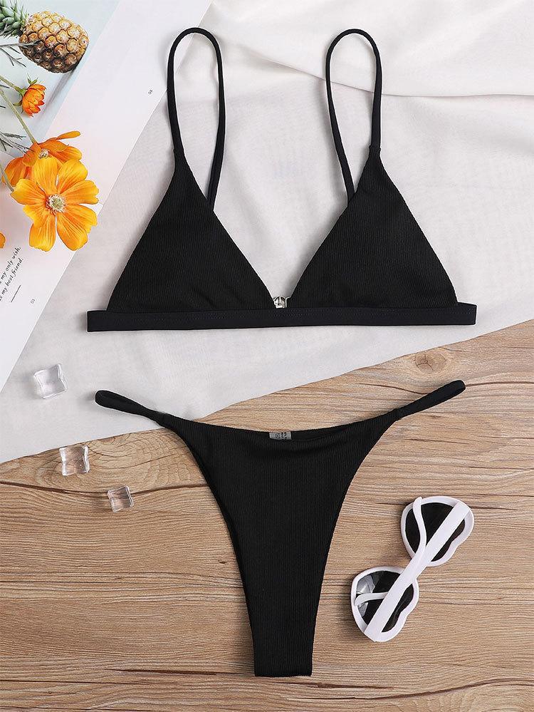 Damen Triangel-Bikini-Oberteil mit verstellbaren Trägern und schickem Design Drune