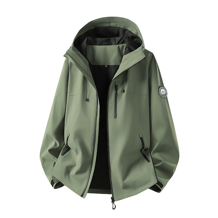 Herren Wasserdichte Softshell-Jacke mit Kapuze und atmungsaktiver Membran Drune