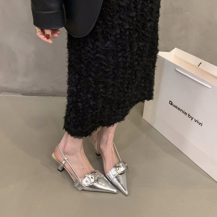 Damen Slingback-Pumps mit modischer Schnalle Drune