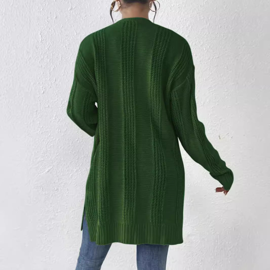Damen Strickjacke mit offenem Design und praktischen Taschen Drune