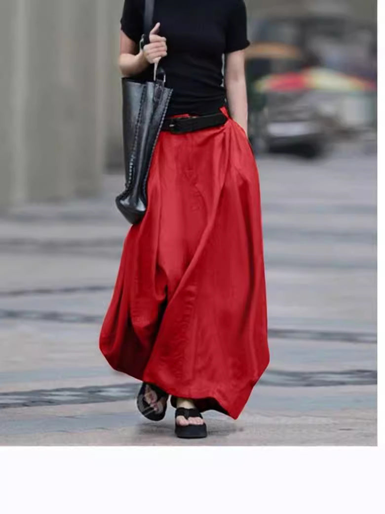 Damen Maxirock mit fließendem Schnitt und elegantem Fall Drune
