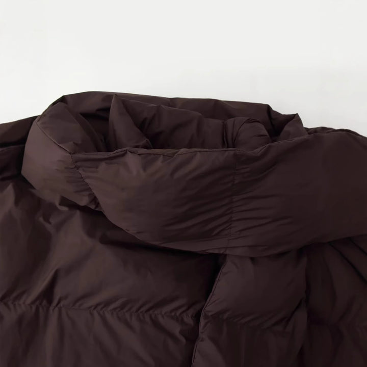 Damen nan wattierte Kurzsteppjacke mit voluminösem Schalkragen und Oversize-Schnitt Drune